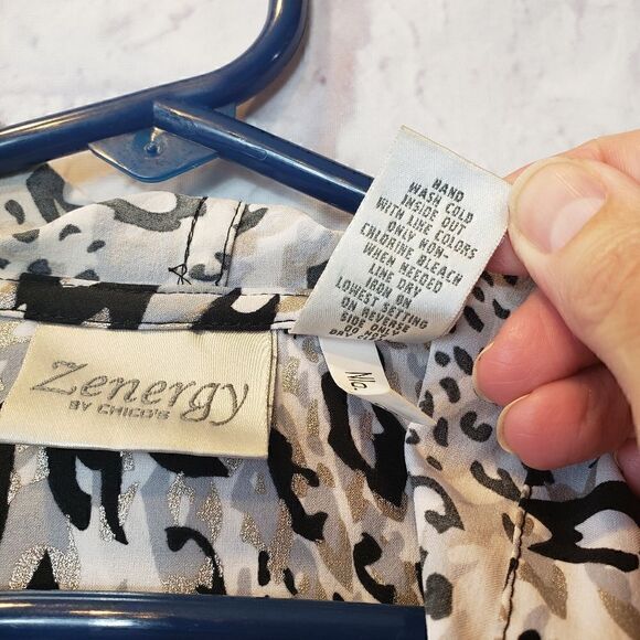 ZENERGY BY CHICO'S Hooded Animal Print Jacket - Picture 7 of 8